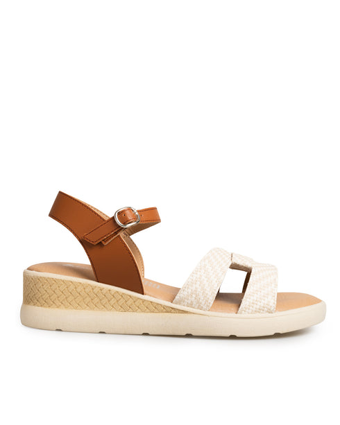 Sandalia Confort Multicolor Tacón Cuña 6616